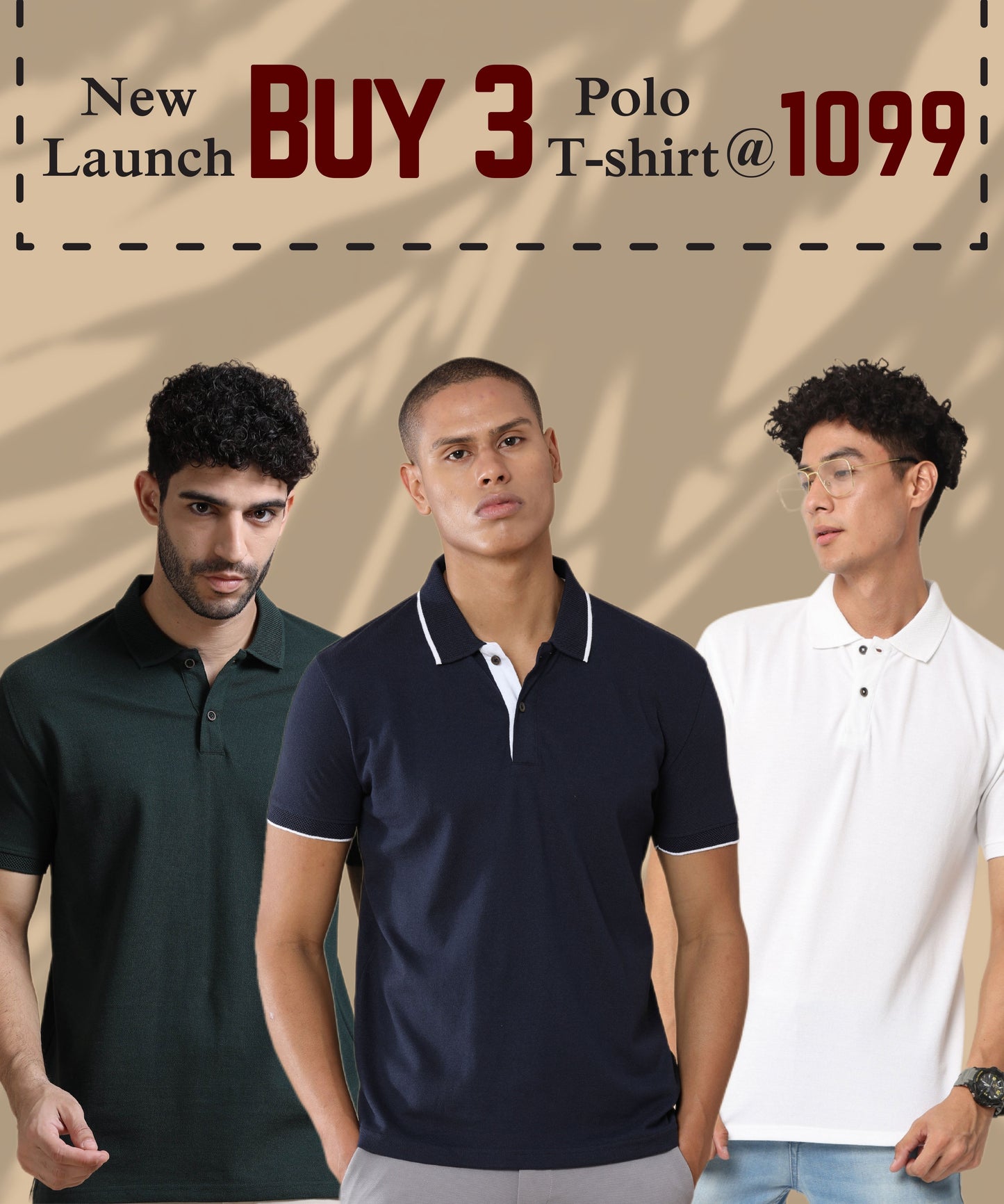 Buy 3 Classic Polo’s T-shirts @ ₹1099