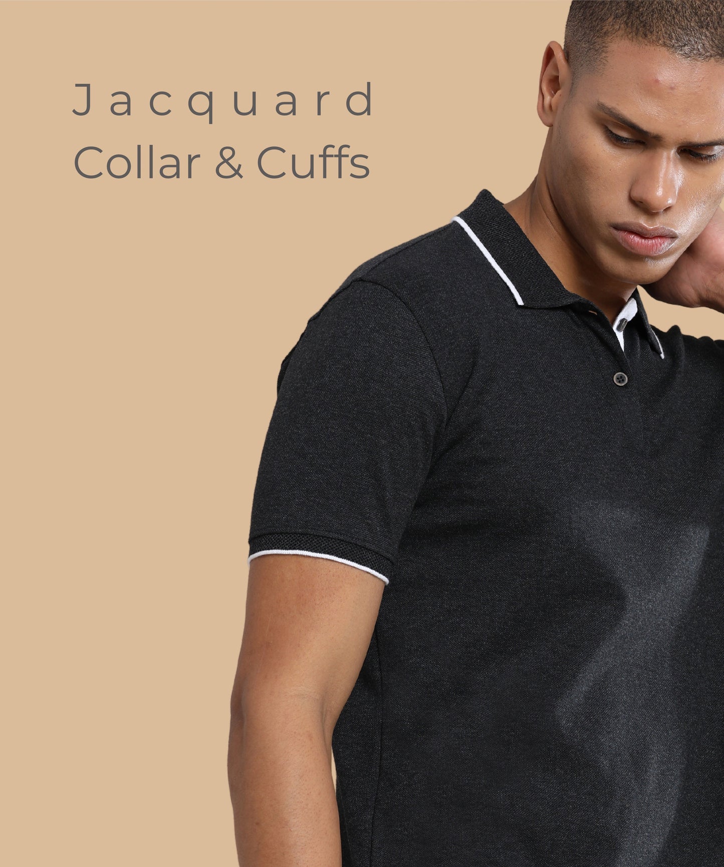 Charcoal Black - Classic Polo T-shirt
