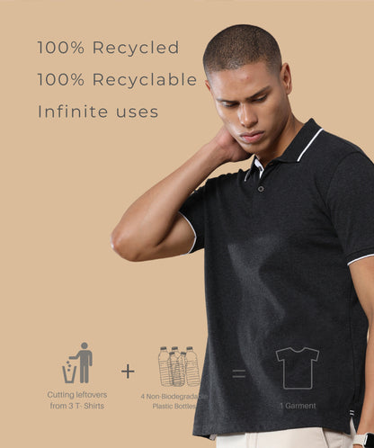 Charcoal Black - Classic Polo T-shirt