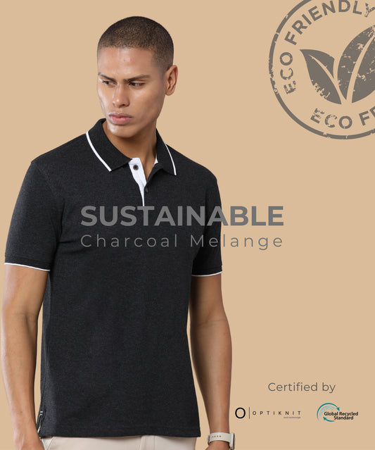 Charcoal Black - Classic Polo T-shirt